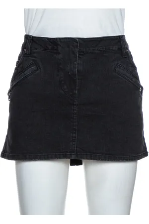 Balmain Dark Washed Denim Mini Skirt M