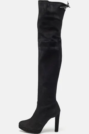 Stuart Weitzman Suede Leather Highland Over The Knee Boots Size 38.5