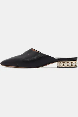 Nicholas Kirkwood Leather Casati Flat Mules Size 36