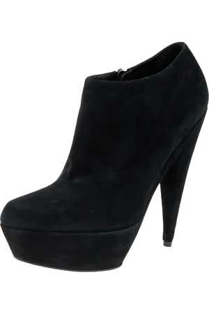Saint Laurent Suede Platform Ankle Boots Size 40