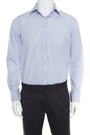 Etro White and Checked Cotton Long Sleeve Button Front Shirt M