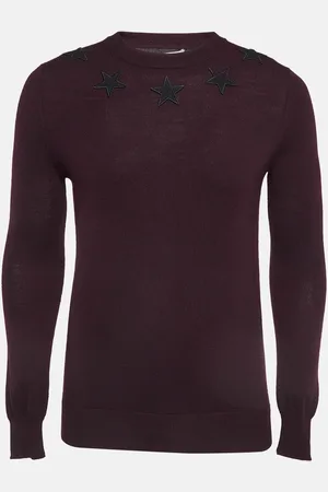 Givenchy Wool Knit Star Badge Detail Sweatshirt XS