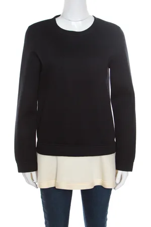VALENTINO Contrast Flared Hem Detail Sweatshirt S