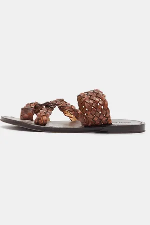 Saint Laurent Saint Laurent Braided Leather Neil Flat Slides Size 37
