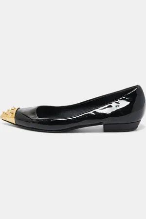 Giuseppe Zanotti Patent Leather Spiked Cap Toe Ballet Flats Size 38.5