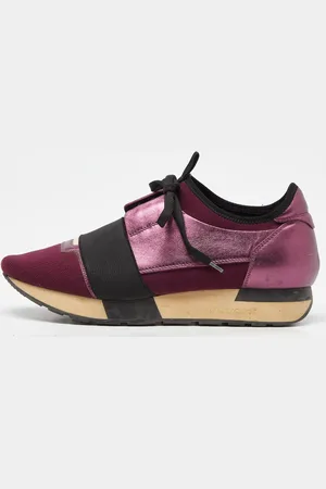 Balenciaga Leather, Neoprene and Fabric Race Runner Sneakers Size 39