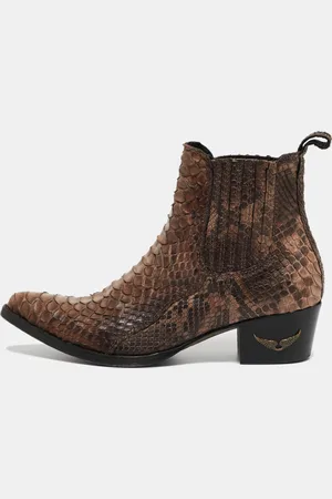 Zadig & Voltaire Zadig And Voltaire /Black Python Ankle Boots Size 38
