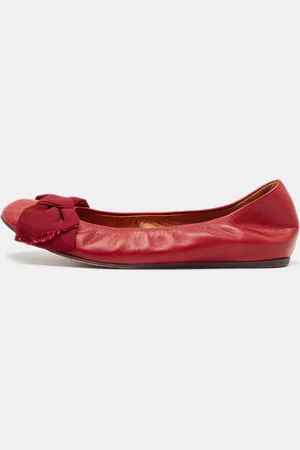 Lanvin Leather Bow Ballet Flats Size 38