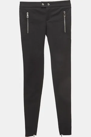 Gucci Cotton Zipper Detail Skinny Pants XS