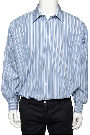 Hermès Striped Cotton Long Sleeve Shirt 3XL