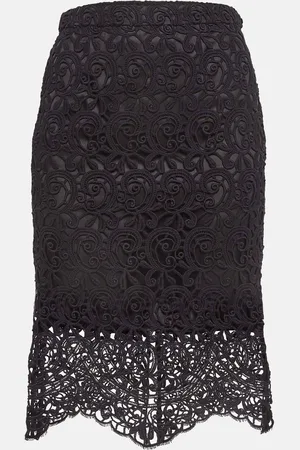 Burberry Lace Pencil Midi Skirt S