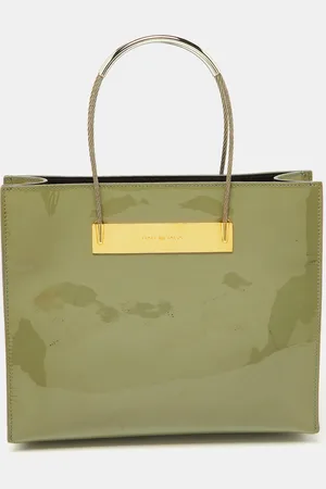 Balenciaga Patent Leather Small Cable Shopper Tote