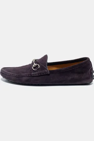 Gucci Suede Horsebit Slip On Loafers Size 42