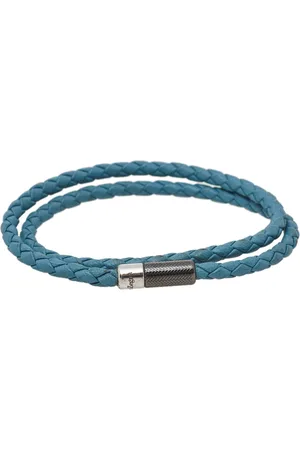 Ermenegildo Zegna Woven Leather Double Wrap Bracelet