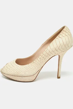 Dior Python Embossed Nubuck Miss Pumps Size 39