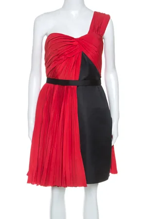 Jason Wu Crepe Pleated One Shoulder Dress L