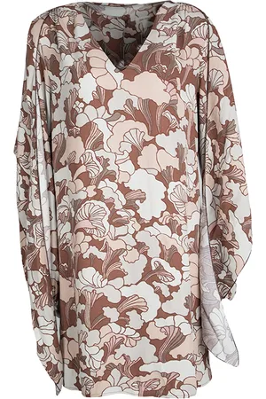 Marc Jacobs Floral Printed Long Sleeve V-Neck Tunic and Scarf Set M