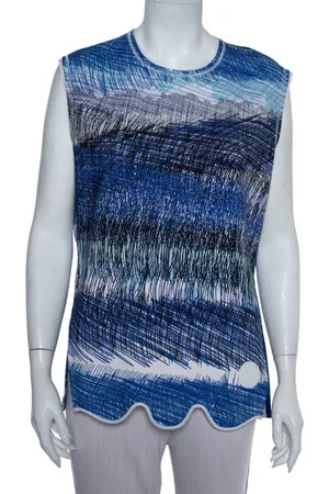Kenzo Neoprene Printed Sleeveless Oversized Top L