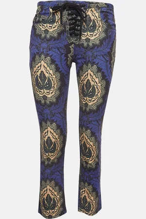 Isabel Marant Floral Print Cotton Lace-Up Trousers S
