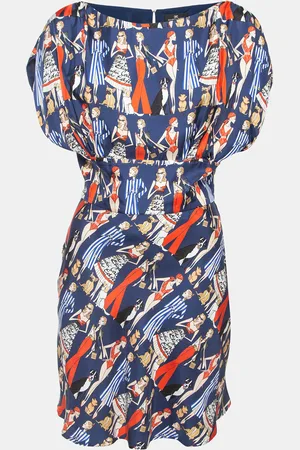 Elisabetta Franchi Printed Silk Mini Dress M