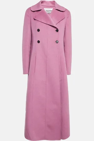 VALENTINO Wool Double Breasted Long Coat L