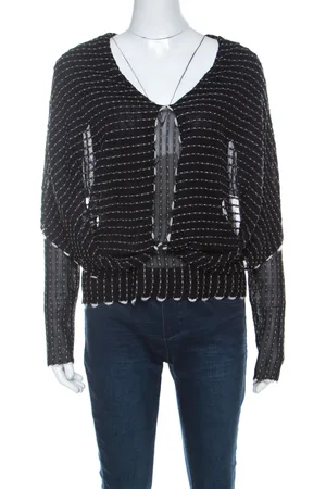 Roland Mouret Alpaca Weave Knit Charp Cape Overlay Top M