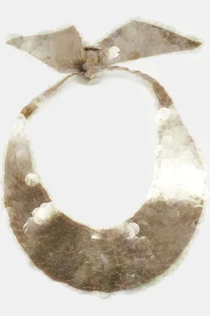Marni Silk Clear Sequined Collar Necklace