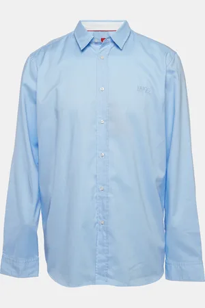HUGO BOSS Logo Embroidered Cotton Long Sleeve Shirt XXXL