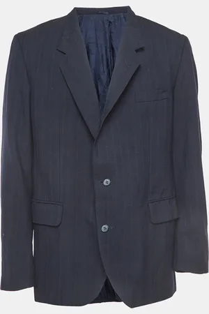 Dior Vintage Pinstripes Wool Single Breasted Blazer XL
