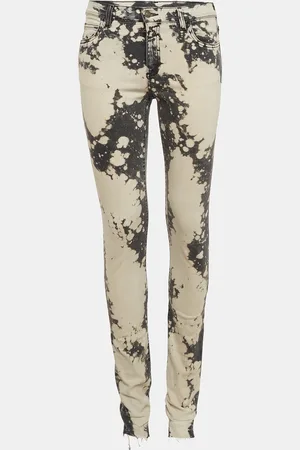 Gucci Abstract Bleach Pattern Denim Embroidered Jeans S Waist 26"