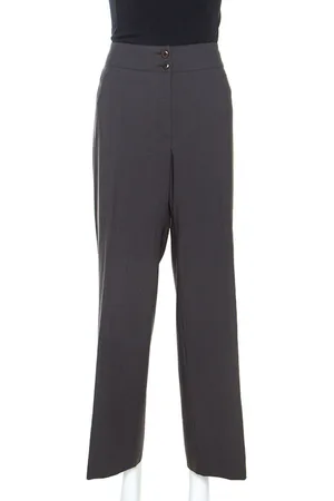 Emporio Armani Wool Wide Leg Trousers L