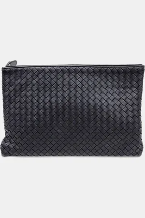 Bottega Veneta Leather Mesh Clutch Bag