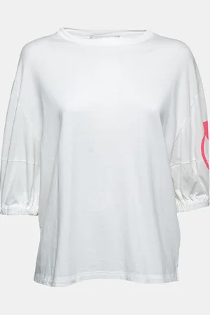 VALENTINO Cotton V-Logo Printed Round Neck T-Shirt XS