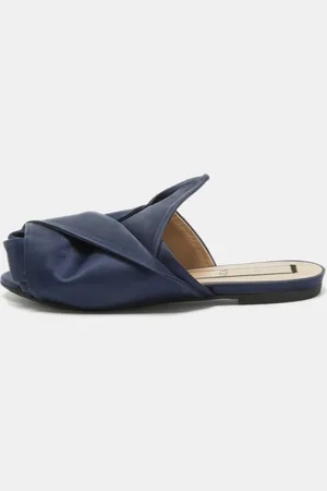 Nº21 Satin Knot Flat Mules Size 38.5