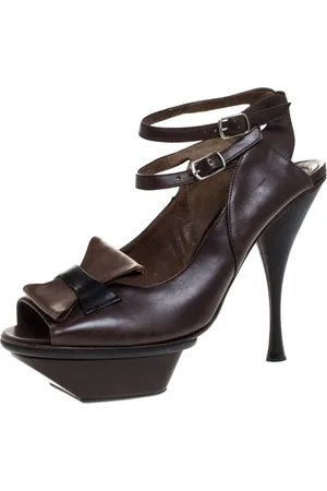 Marni Leather Ankle Strap Platform Sandals Size 38.5