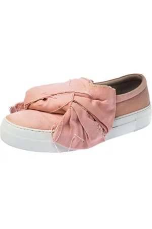 JOSHUA SANDERS Light Canvas Bow Slip On Sneakers Size 40