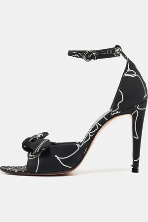 Miu Miu /White Fabric Bow Ankle Strap Sandals Size 36
