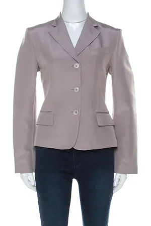 Gucci Silk Blend Button Front Tailored Blazer M