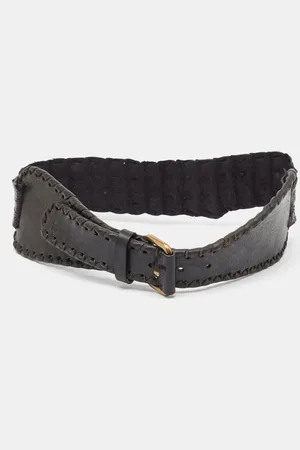 Roberto Cavalli Crocodile Wide Buckle Belt 80CM