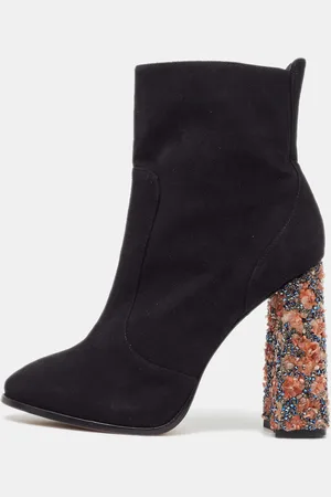 SOPHIA WEBSTER Suede Felicity Ankle Boots Size 41.5