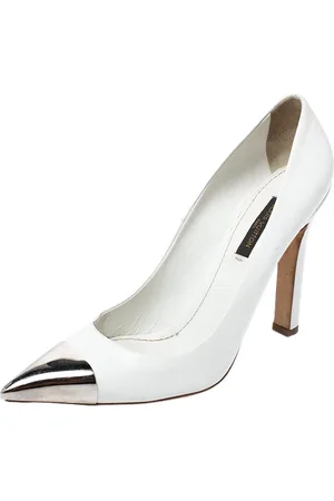 LOUIS VUITTON Leather Urban Twist Pointed Toe Pumps Size 37.5