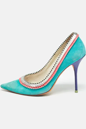 SOPHIA WEBSTER Multicolor Suede and Leather Pointed Toe Pumps Size 37