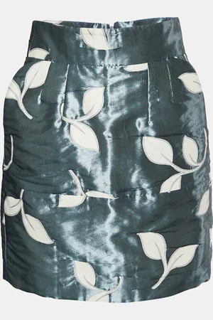Emporio Armani Leaf Jacquard Mini Skirt S