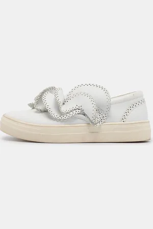 SOPHIA WEBSTER Leather Embellished Slip On Sneakers Size 36