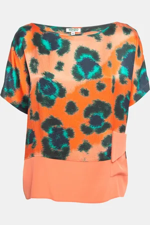 Kenzo Print Silk Relaxed Fit Blouse M
