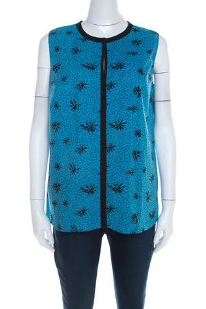 Marni And Black Printed Cotton Sleeveless Top M