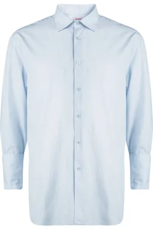 Kenzo Textured Paisley Motif Cotton Comfort Fit Long Sleeve Shirt 4XL