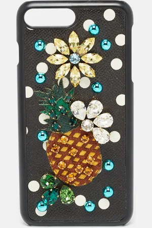 Dolce & Gabbana Pineapple Crystals Leather iPhone 6/6s Plus Cover