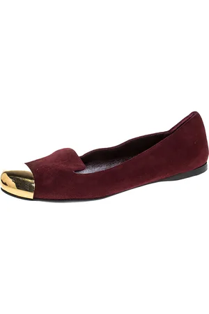 Saint Laurent Yves Saint Laurent Suede Metal Cap Toe Evelyn Loafers Size 36.5
