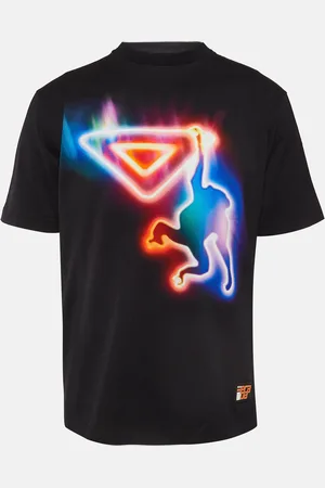 Prada Neon Monkey Print Jersey T-Shirt L